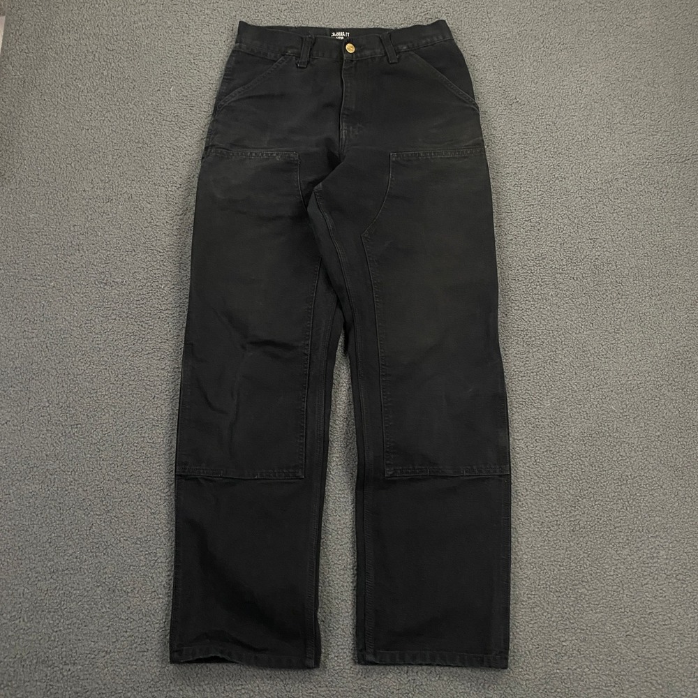 Carhartt WIP Double Knee Pant Men 28x32 Faded Black Canvas Carpenter Workwear